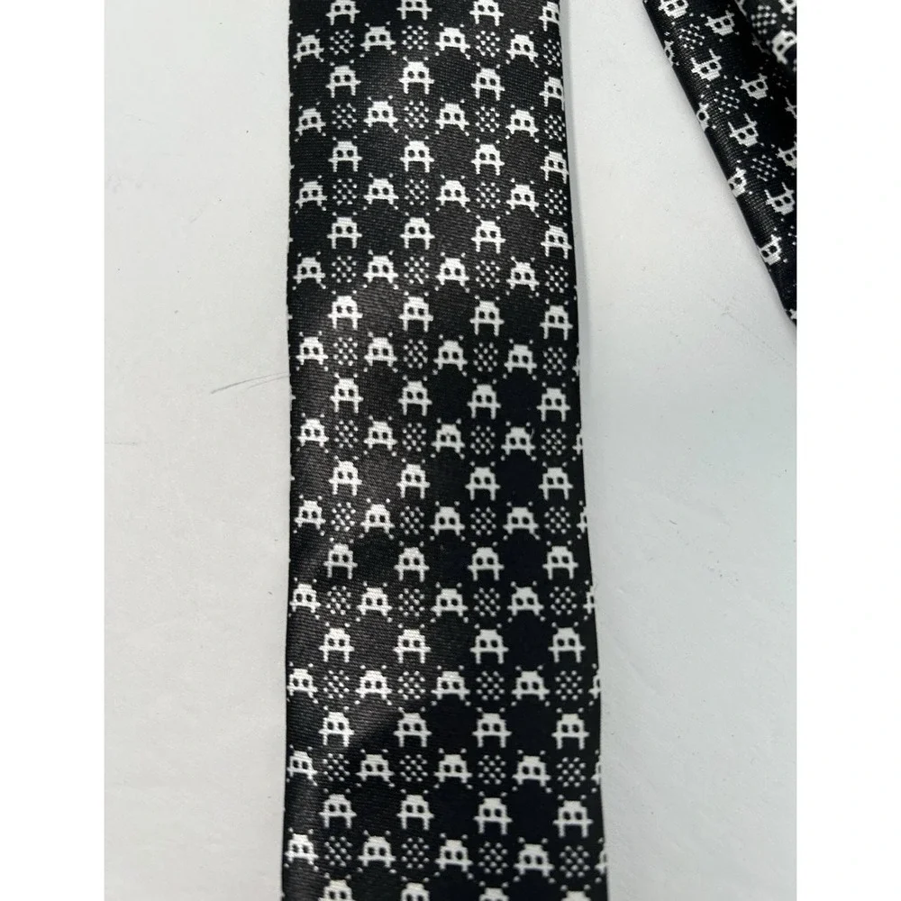 Space Invaders Video Game Atari BlackTieGeek Skinny Dress Tie office Nerds